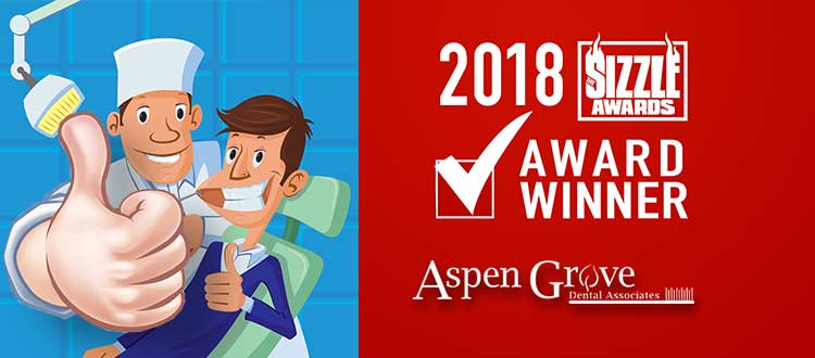 Aspen Grove Dental 2018 Sizzle Award  Winner